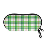 Irish St. Patrick's Day Tartan Print Glasses Case