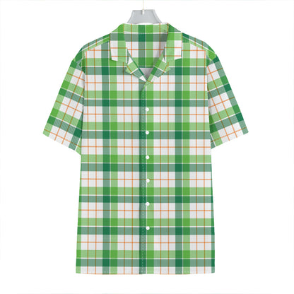 Irish St. Patrick's Day Tartan Print Hawaiian Shirt