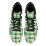 Irish St. Patrick's Day Tartan Print High Top Leather Sneakers