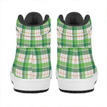 Irish St. Patrick's Day Tartan Print High Top Leather Sneakers