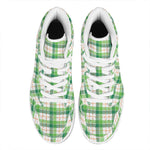 Irish St. Patrick's Day Tartan Print High Top Leather Sneakers