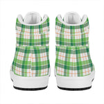 Irish St. Patrick's Day Tartan Print High Top Leather Sneakers