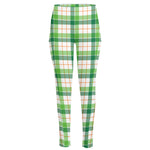 Irish St. Patrick's Day Tartan Print High-Waisted Pocket Leggings