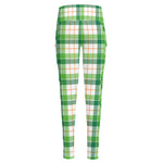 Irish St. Patrick's Day Tartan Print High-Waisted Pocket Leggings