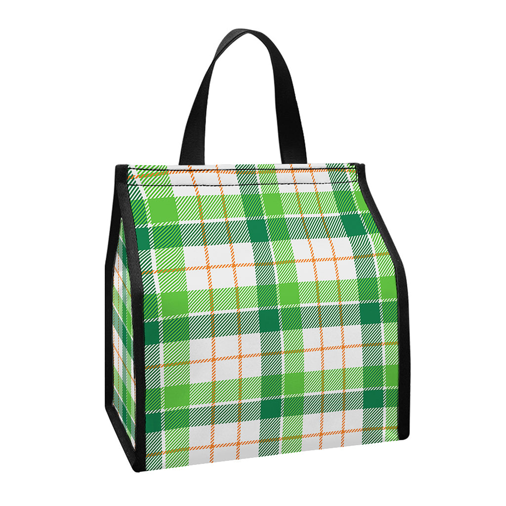 Irish St. Patrick's Day Tartan Print Insulated Lunch Tote