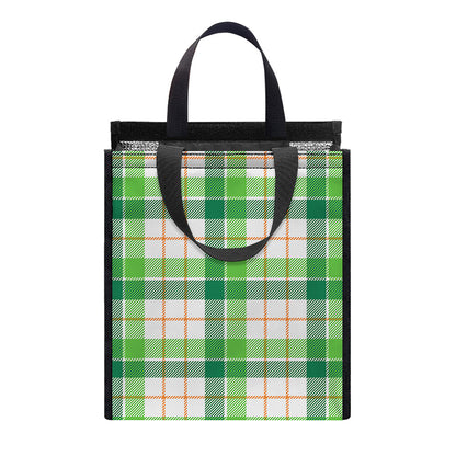 Irish St. Patrick's Day Tartan Print Insulated Lunch Tote