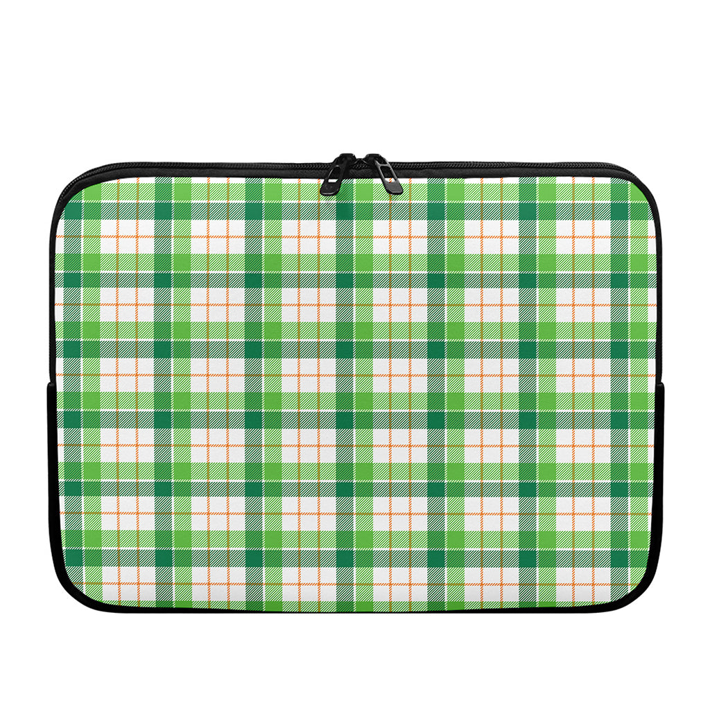 Irish St. Patrick's Day Tartan Print Laptop Sleeve