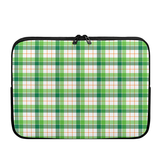 Irish St. Patrick's Day Tartan Print Laptop Sleeve