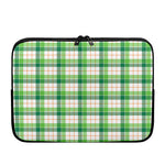 Irish St. Patrick's Day Tartan Print Laptop Sleeve