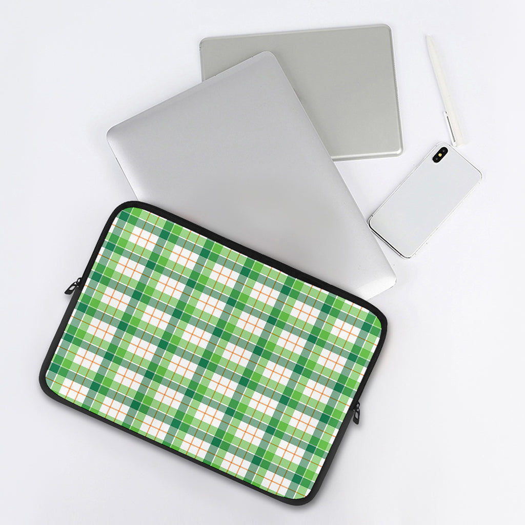Irish St. Patrick's Day Tartan Print Laptop Sleeve