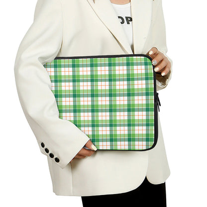 Irish St. Patrick's Day Tartan Print Laptop Sleeve
