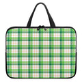 Irish St. Patrick's Day Tartan Print Laptop Sleeve With Handle