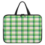Irish St. Patrick's Day Tartan Print Laptop Sleeve With Handle