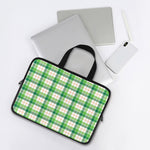 Irish St. Patrick's Day Tartan Print Laptop Sleeve With Handle