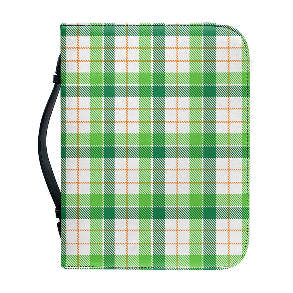 Irish St. Patrick's Day Tartan Print Leather Bible Cover