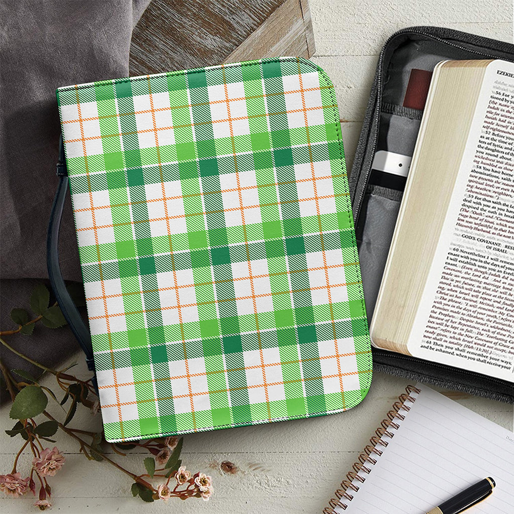 Irish St. Patrick's Day Tartan Print Leather Bible Cover