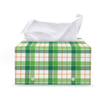 Irish St. Patrick's Day Tartan Print Leather Tissue Box Cover