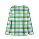 Irish St. Patrick's Day Tartan Print Long Sleeve Short Coat