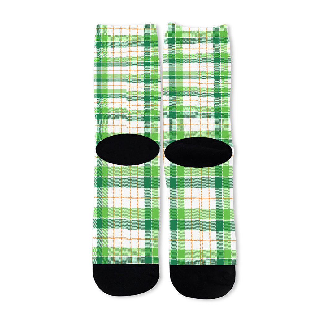 Irish St. Patrick's Day Tartan Print Long Socks