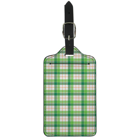 Irish St. Patrick's Day Tartan Print Luggage Tag