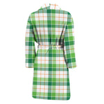 Irish St. Patrick's Day Tartan Print Men's Bathrobe