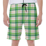 Irish St. Patrick's Day Tartan Print Men's Beach Shorts