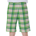 Irish St. Patrick's Day Tartan Print Men's Beach Shorts