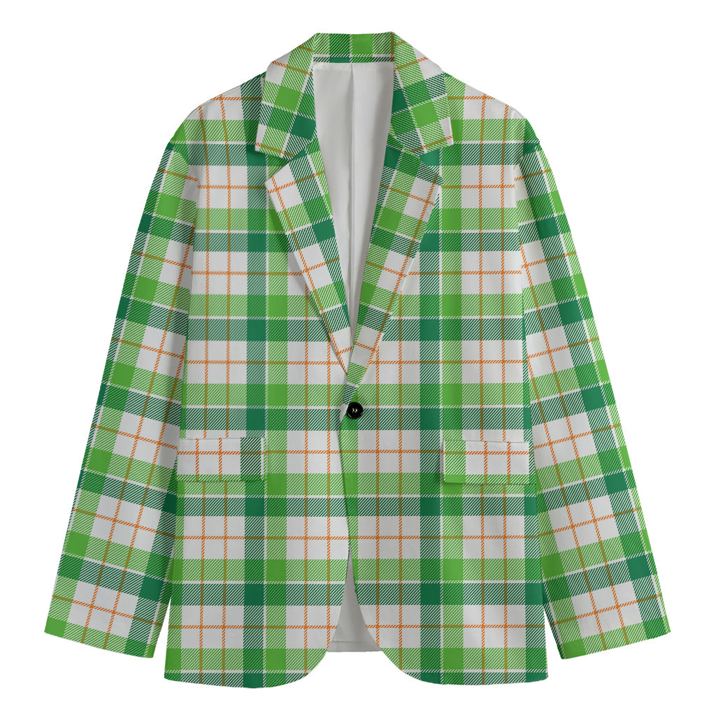 Irish St. Patrick's Day Tartan Print Men's Blazer