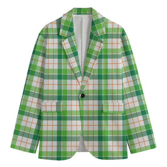 Irish St. Patrick's Day Tartan Print Men's Blazer