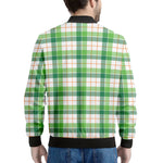 Irish St. Patrick's Day Tartan Print Men's Bomber Jacket