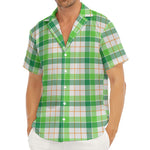 Irish St. Patrick's Day Tartan Print Men's Deep V-Neck Shirt