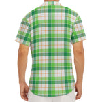 Irish St. Patrick's Day Tartan Print Men's Deep V-Neck Shirt