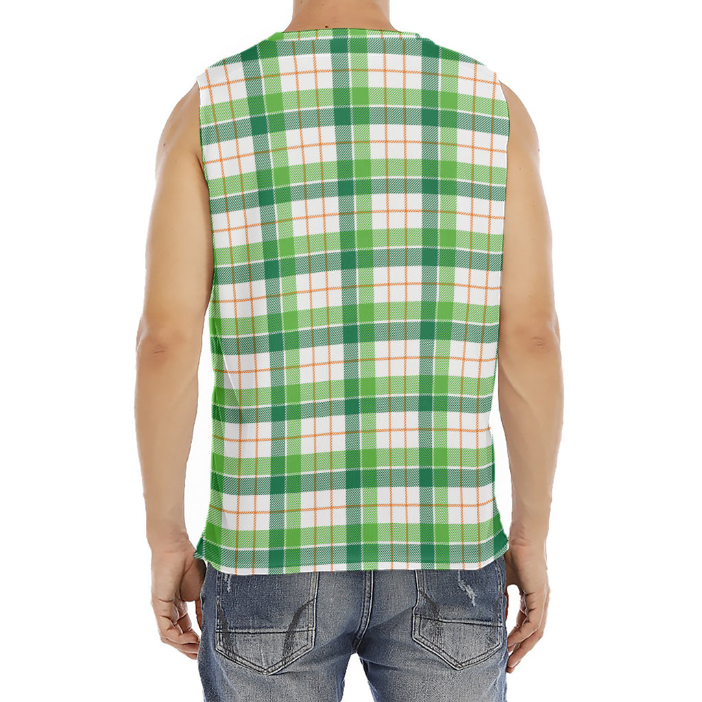 Irish St. Patrick's Day Tartan Print Men's Fitness Tank Top