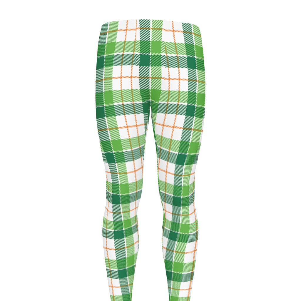 Irish St. Patrick's Day Tartan Print Men's leggings