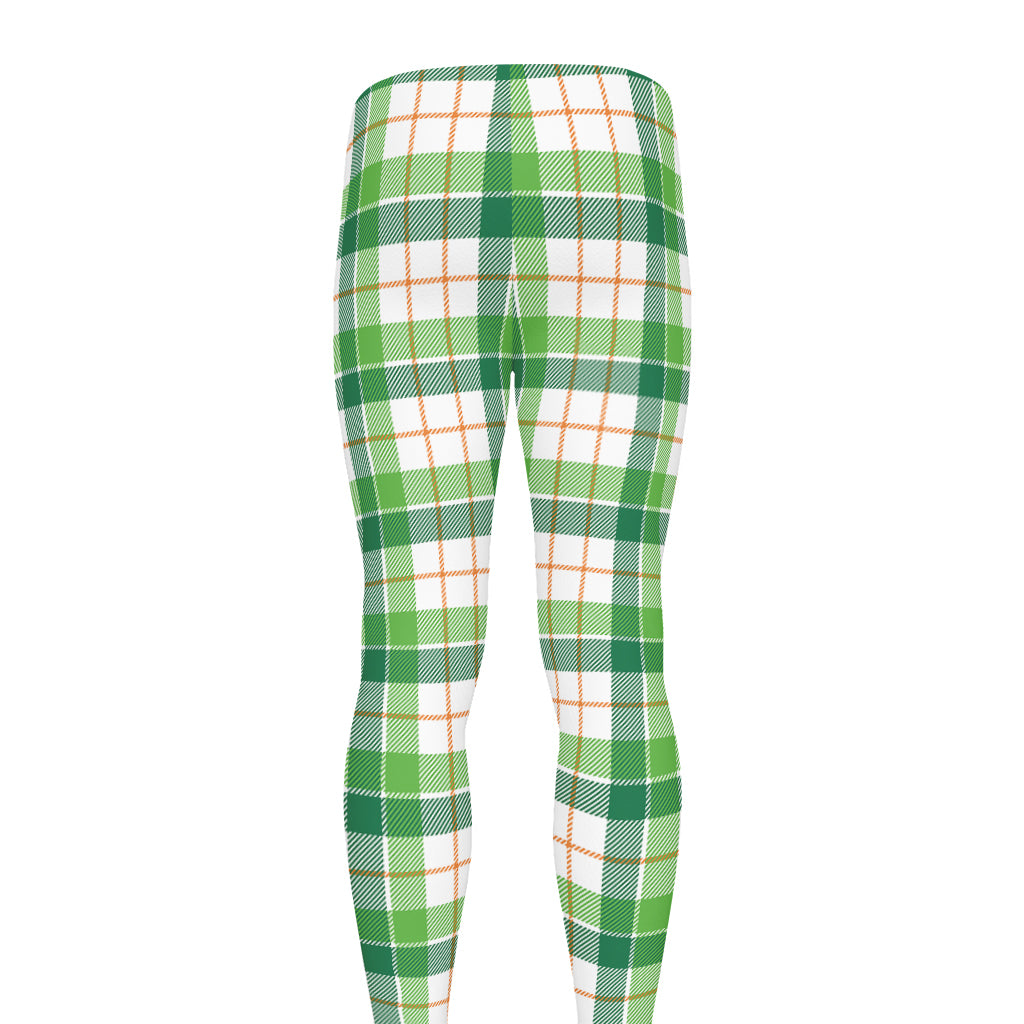 Irish St. Patrick's Day Tartan Print Men's leggings