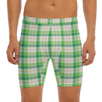 Irish St. Patrick's Day Tartan Print Men's Long Boxer Briefs