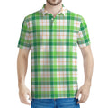Irish St. Patrick's Day Tartan Print Men's Polo Shirt