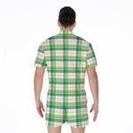 Irish St. Patrick's Day Tartan Print Men's Rompers