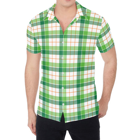 Irish St. Patrick's Day Tartan Print Men's Shirt