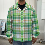 Irish St. Patrick's Day Tartan Print Men's Shirt Jacket