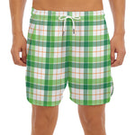 Irish St. Patrick's Day Tartan Print Men's Split Running Shorts