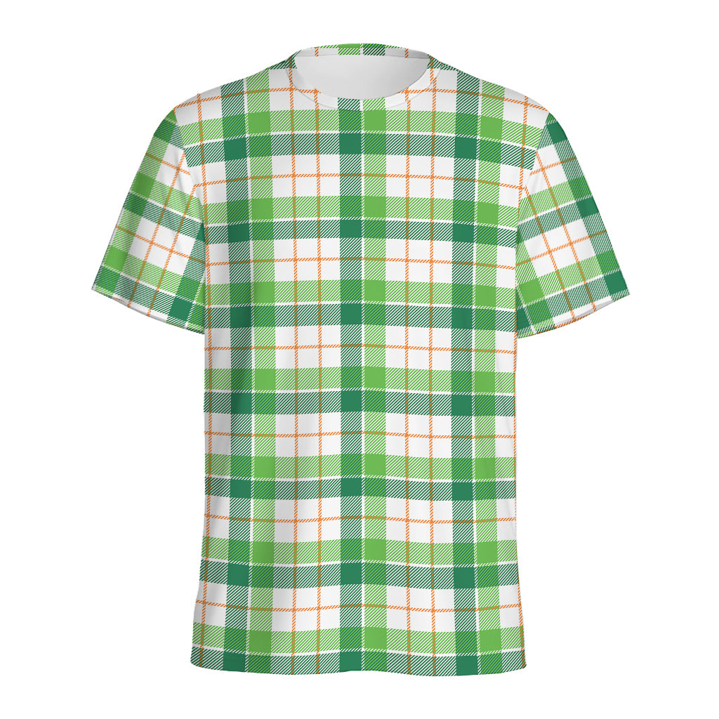 Irish St. Patrick's Day Tartan Print Men's Sports T-Shirt