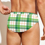 Irish St. Patrick's Day Tartan Print Men's Swim Briefs