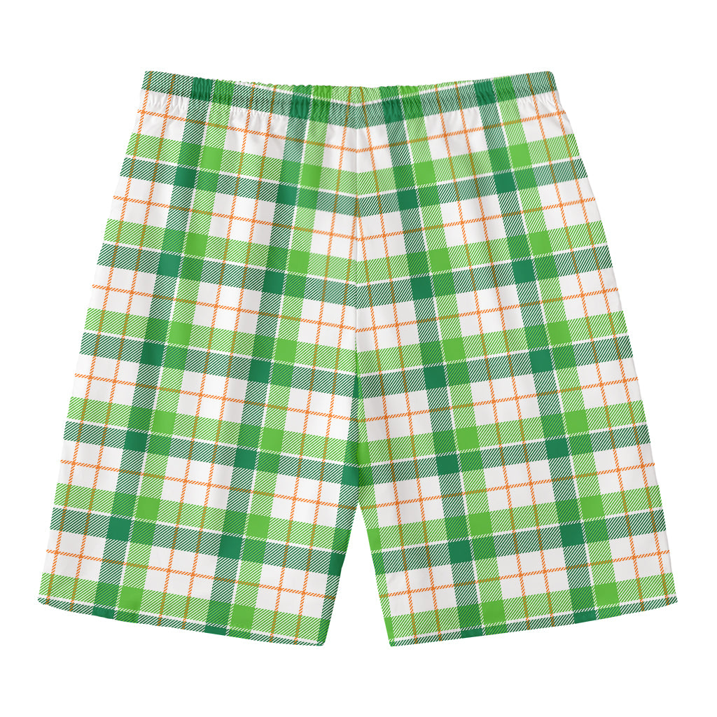 Irish St. Patrick's Day Tartan Print Men's Swim Trunks