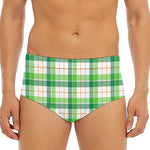 Irish St. Patrick's Day Tartan Print Men's Triangle Swim Briefs