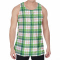 Irish St. Patrick's Day Tartan Print Men's Velvet Tank Top