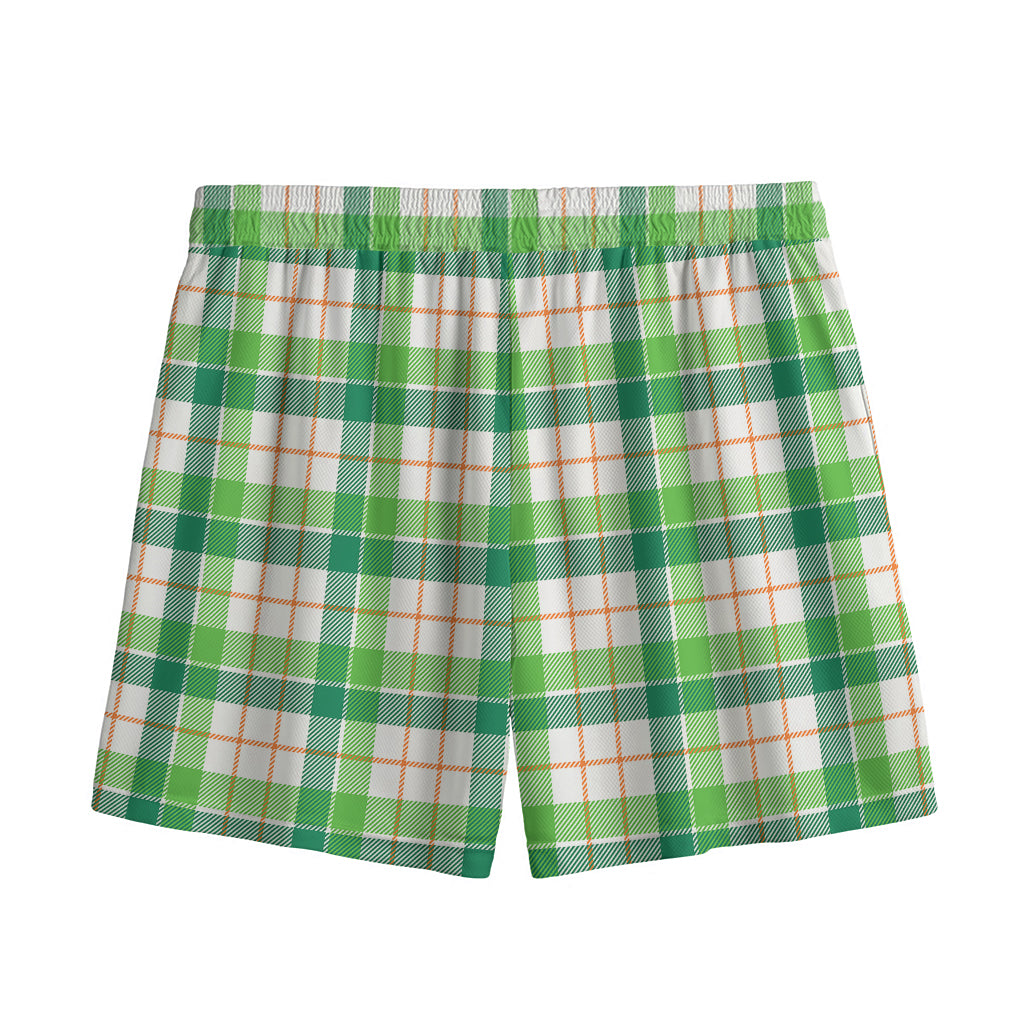 Irish St. Patrick's Day Tartan Print Mesh Shorts