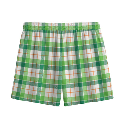 Irish St. Patrick's Day Tartan Print Mesh Shorts