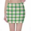 Irish St. Patrick's Day Tartan Print Pencil Mini Skirt