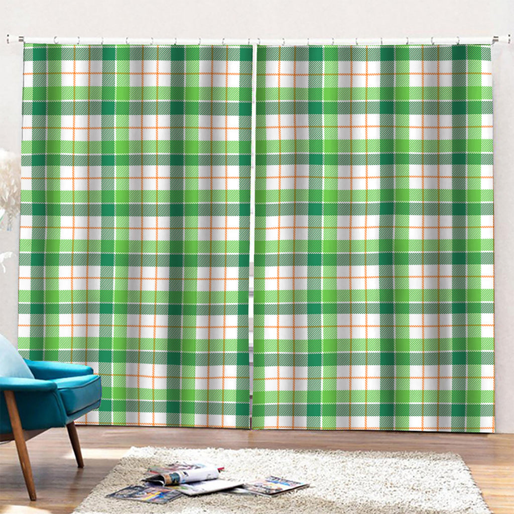 Irish St. Patrick's Day Tartan Print Pencil Pleat Curtains